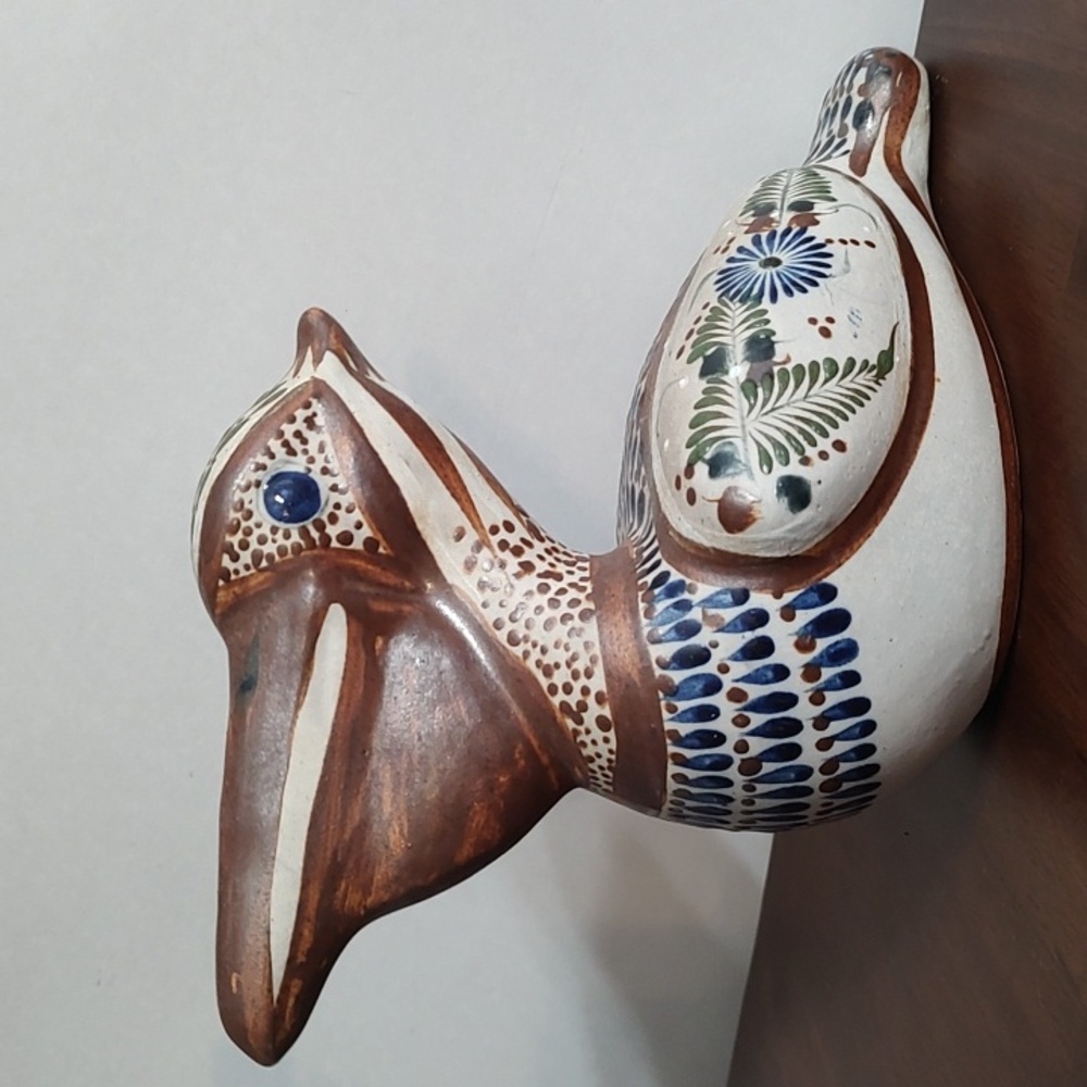 Pottery Pelican Mexico Large Hand painted